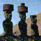 Moai Statues with Pukao - 1